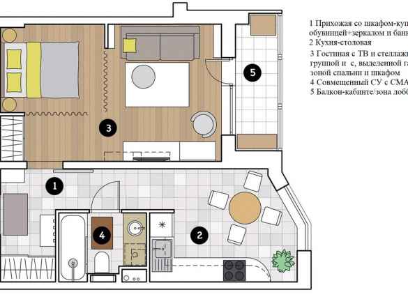 Планировка п 44 однокомнатная интерьер Генерала Белова улица, д.28к2 (Домодедовская), 1-комнатная квартира, 40 м2